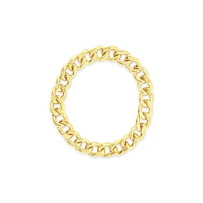 14 Karat Gold Flexible Curb Chain Ring