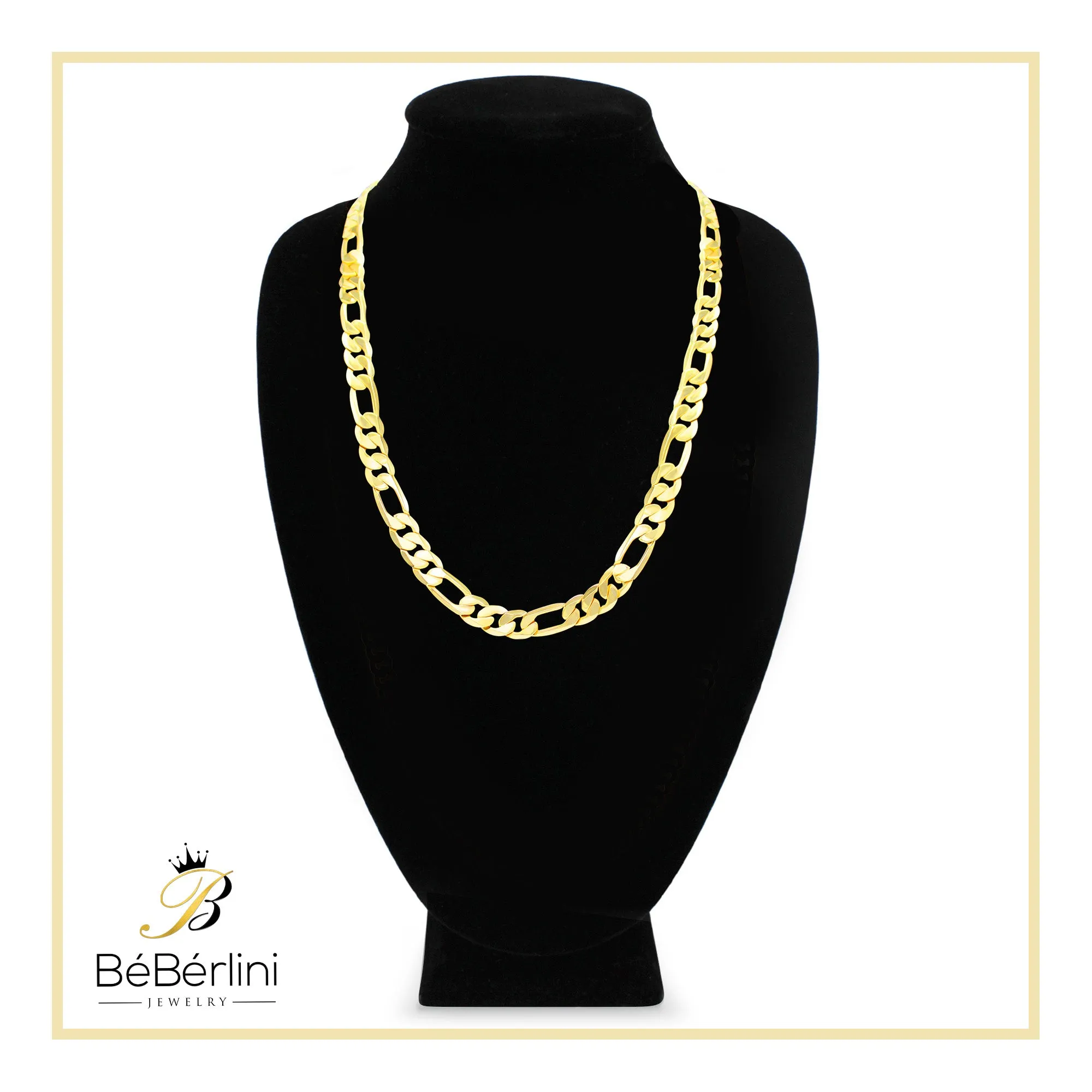 14K Gold-Filled Figaro Chain Necklace 24" 10 mm