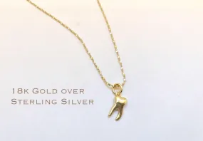 18K Gold over Sterling Silver tooth necklace, Dental necklace, Molar necklace, Dental gifts, Dentist necklace, Dentist jewelry, Dental Jewel
