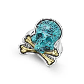 Anthem Turquoise Skull and Bones Statement Ring