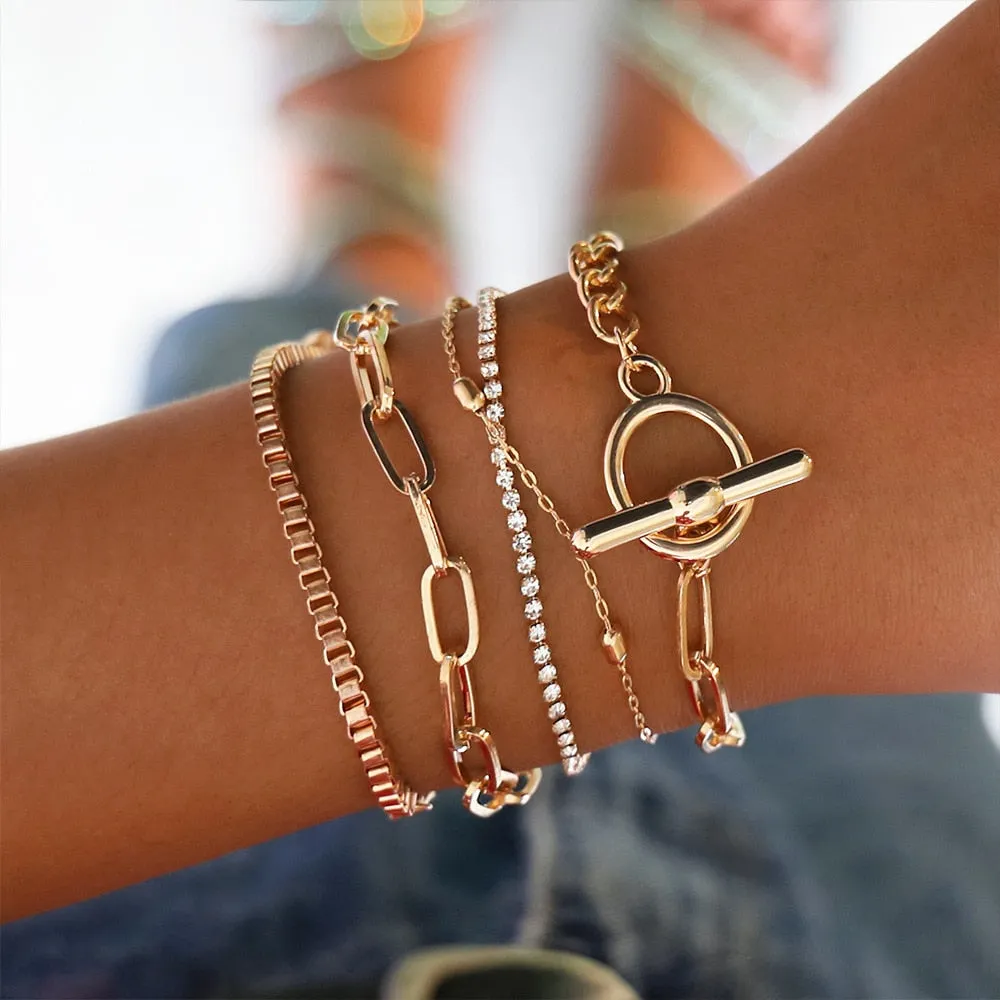 BerriesJam - Arrow Leaves Crystal Bracelets