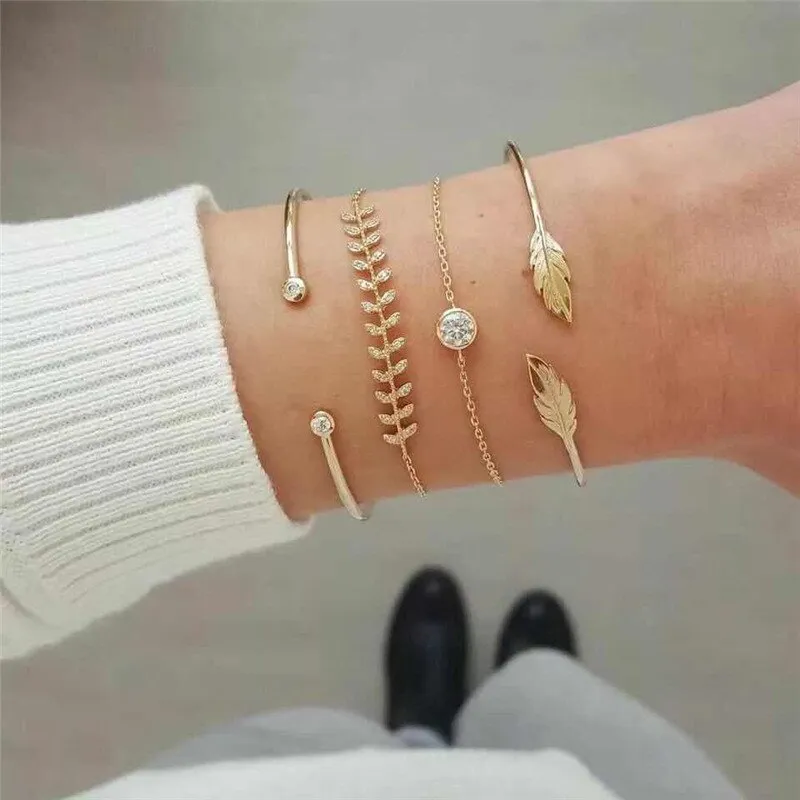 BerriesJam - Arrow Leaves Crystal Bracelets