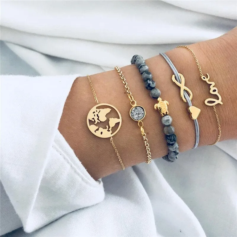 BerriesJam - Arrow Leaves Crystal Bracelets