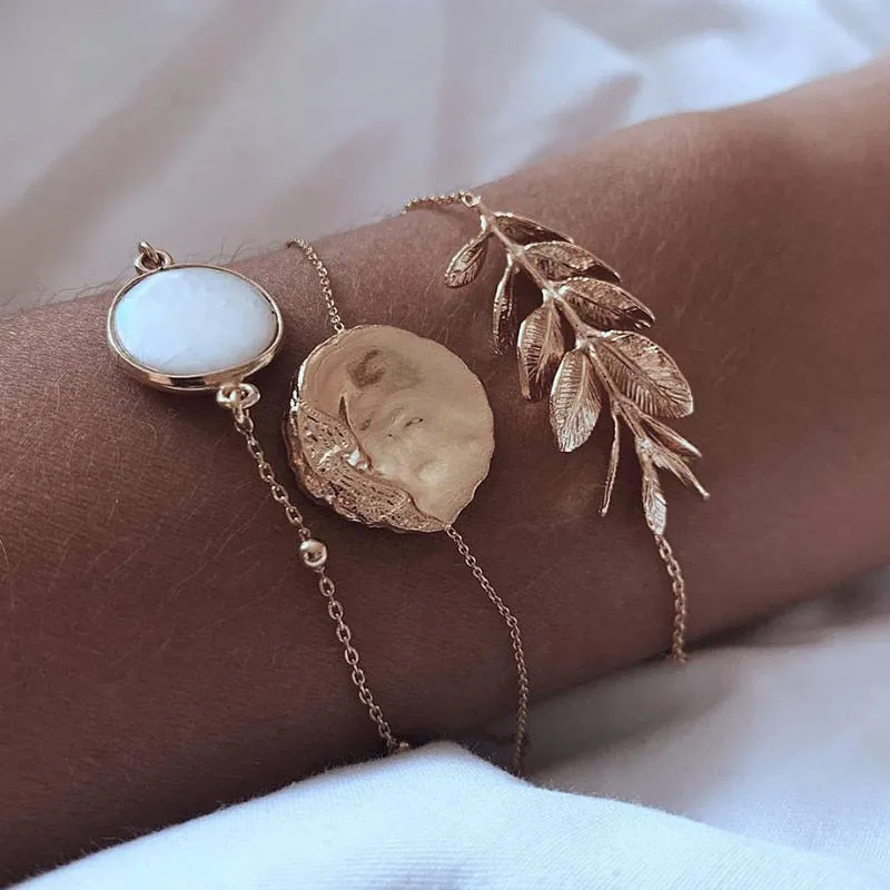 BerriesJam - Arrow Leaves Crystal Bracelets