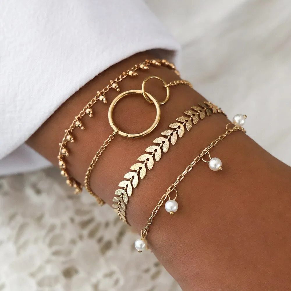 BerriesJam - Arrow Leaves Crystal Bracelets