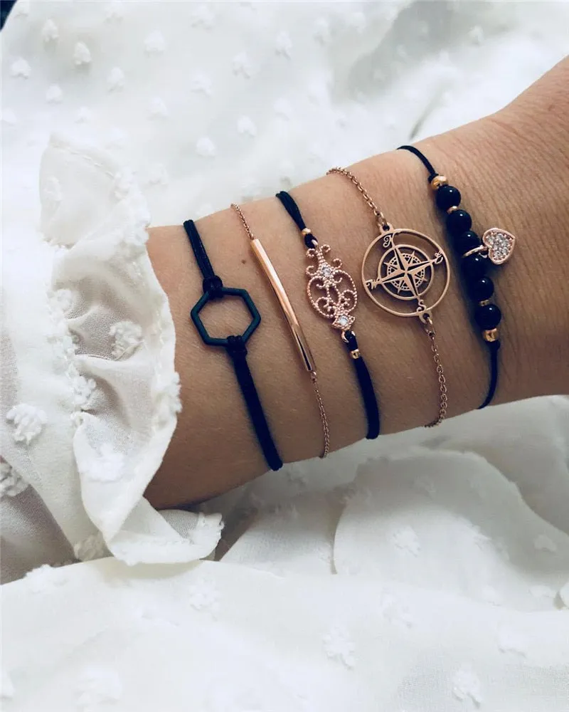 BerriesJam - Arrow Leaves Crystal Bracelets