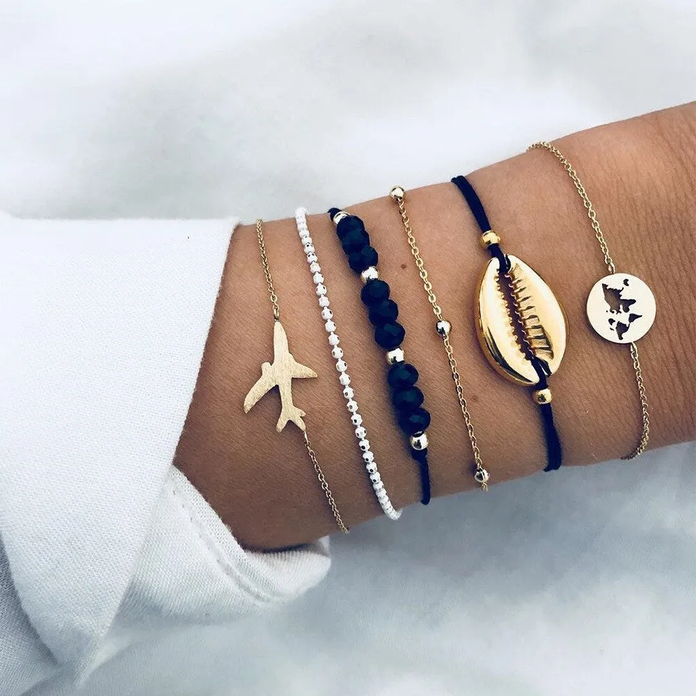 BerriesJam - Arrow Leaves Crystal Bracelets
