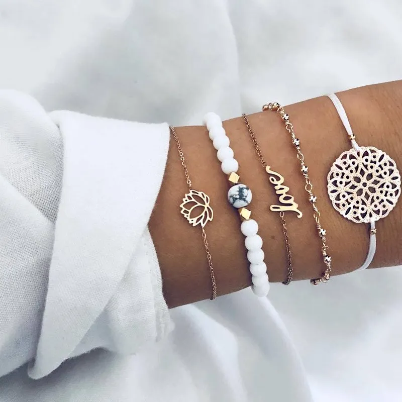 BerriesJam - Arrow Leaves Crystal Bracelets