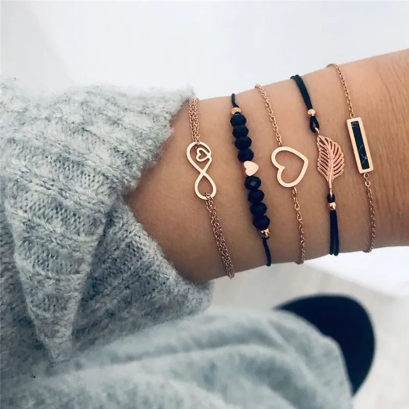 BerriesJam - Arrow Leaves Crystal Bracelets