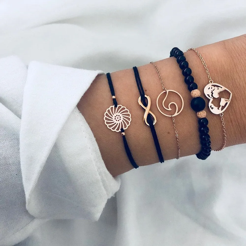 BerriesJam - Arrow Leaves Crystal Bracelets