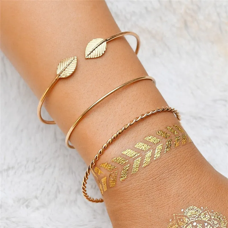 BerriesJam - Arrow Leaves Crystal Bracelets
