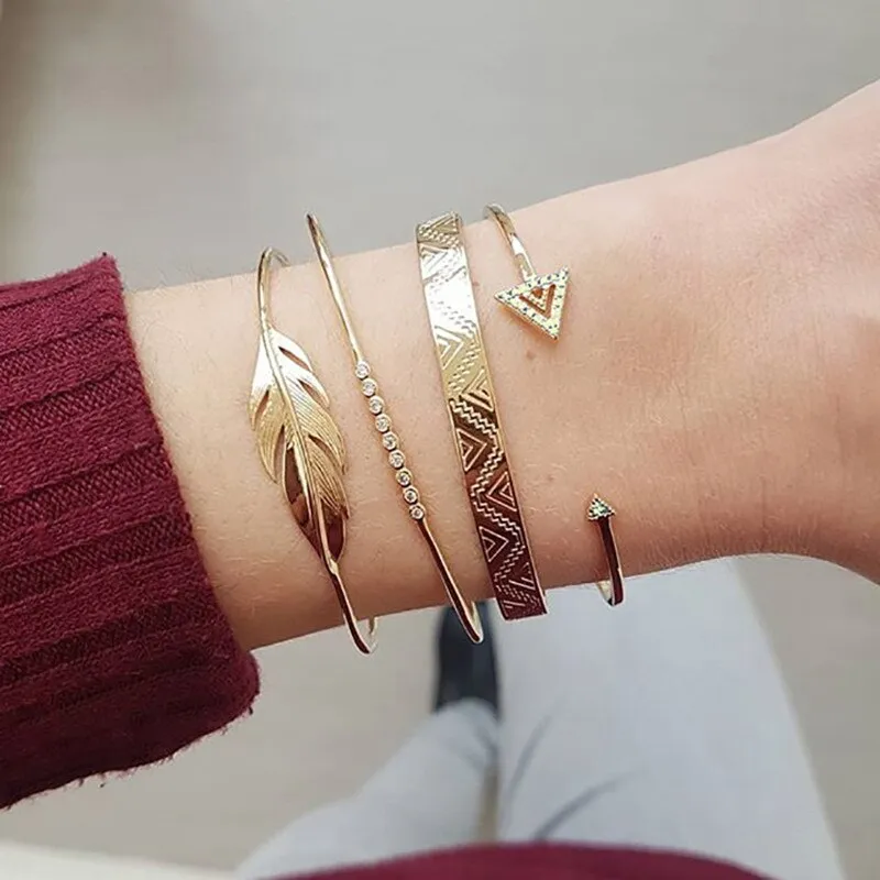 BerriesJam - Arrow Leaves Crystal Bracelets