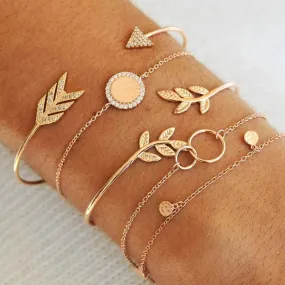 BerriesJam - Arrow Leaves Crystal Bracelets