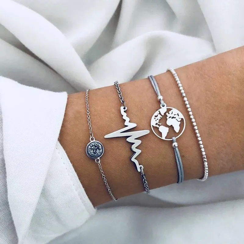 BerriesJam - Arrow Leaves Crystal Bracelets