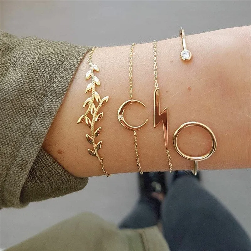BerriesJam - Arrow Leaves Crystal Bracelets