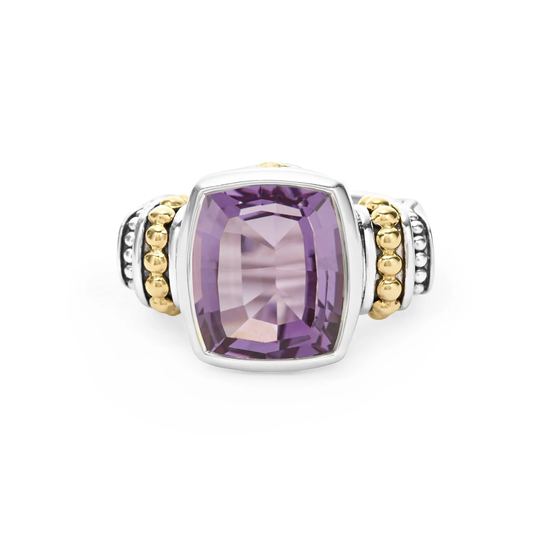 Caviar Color Small Amethyst Statement Ring