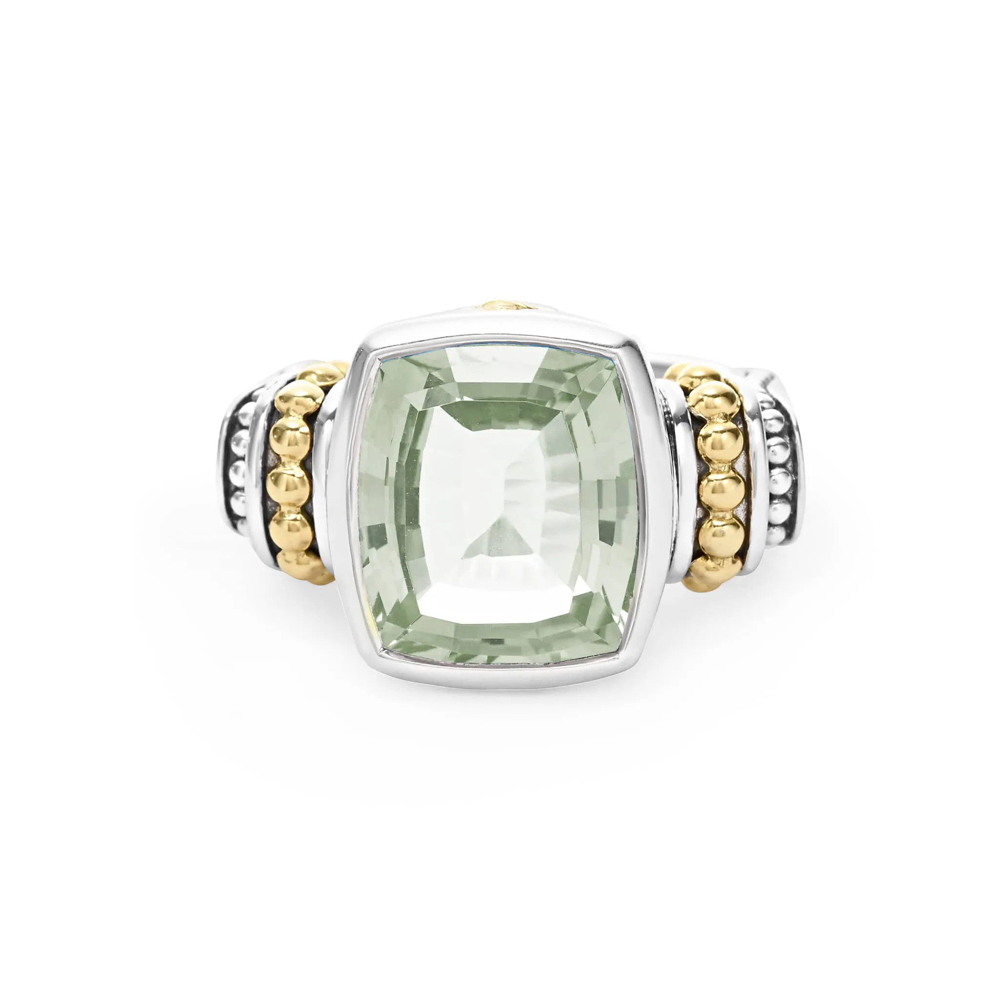 Caviar Color Small Prasiolite Statement Ring