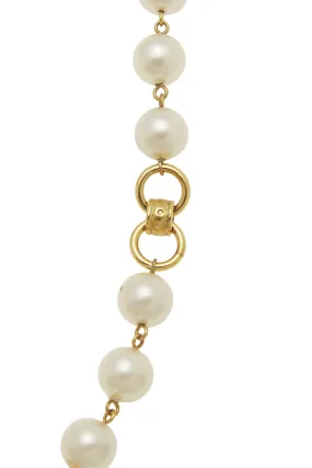 Chanel,  Faux Pearl & Gold Necklace, Gold