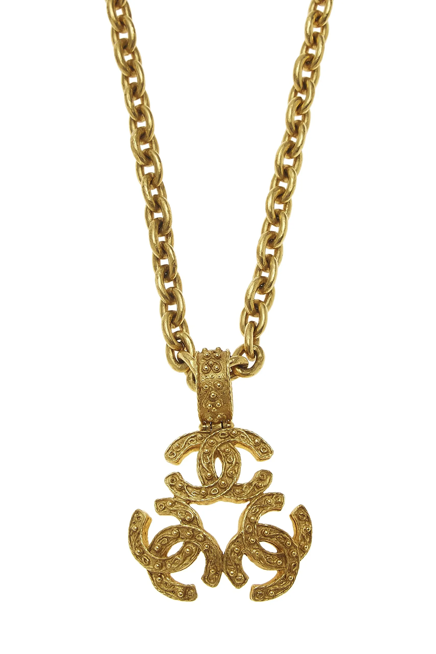 Chanel,  Gold Filigree 'CC' Necklace, Gold