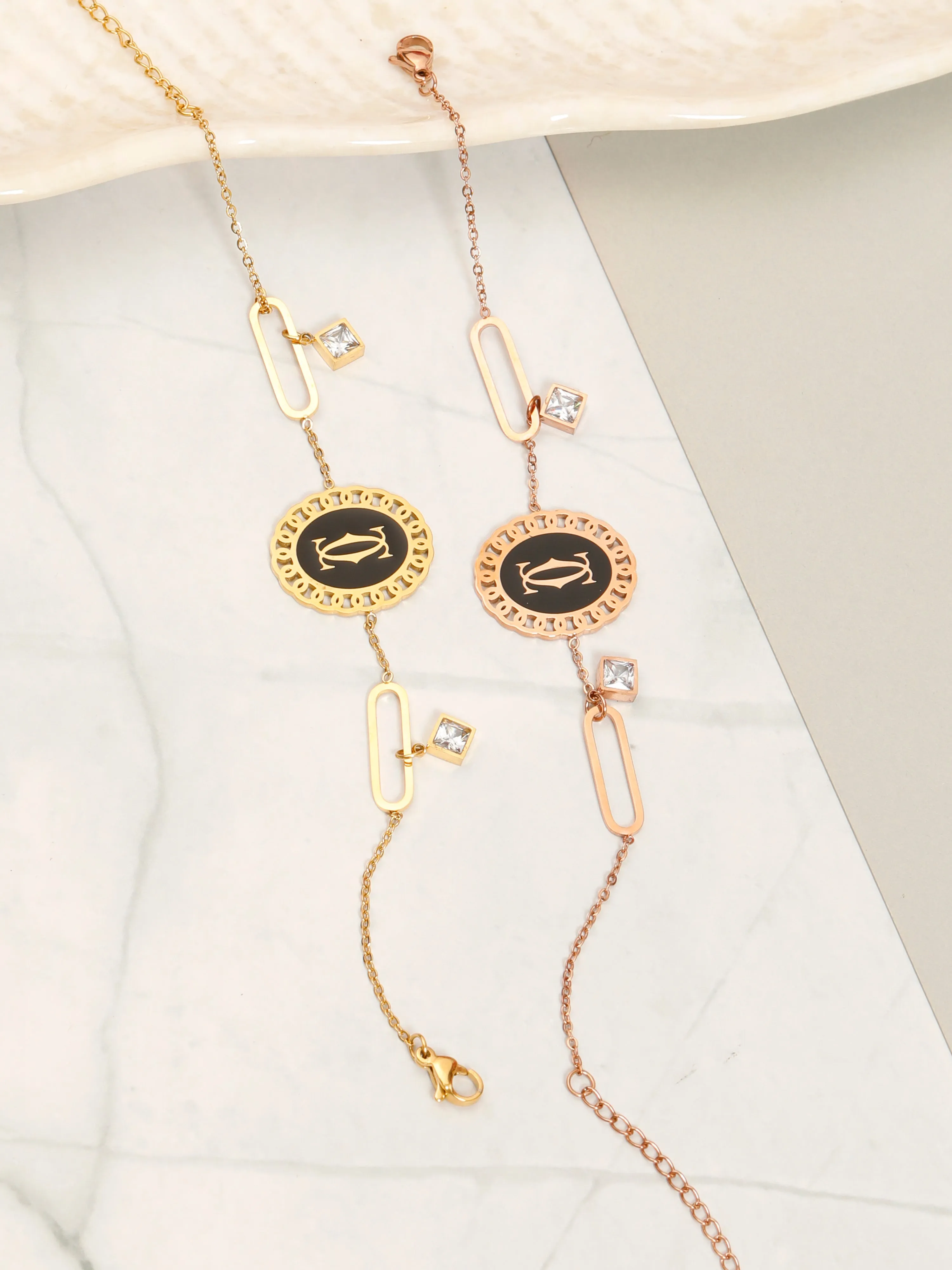 Circle Link/ Rosey Link Bracelets