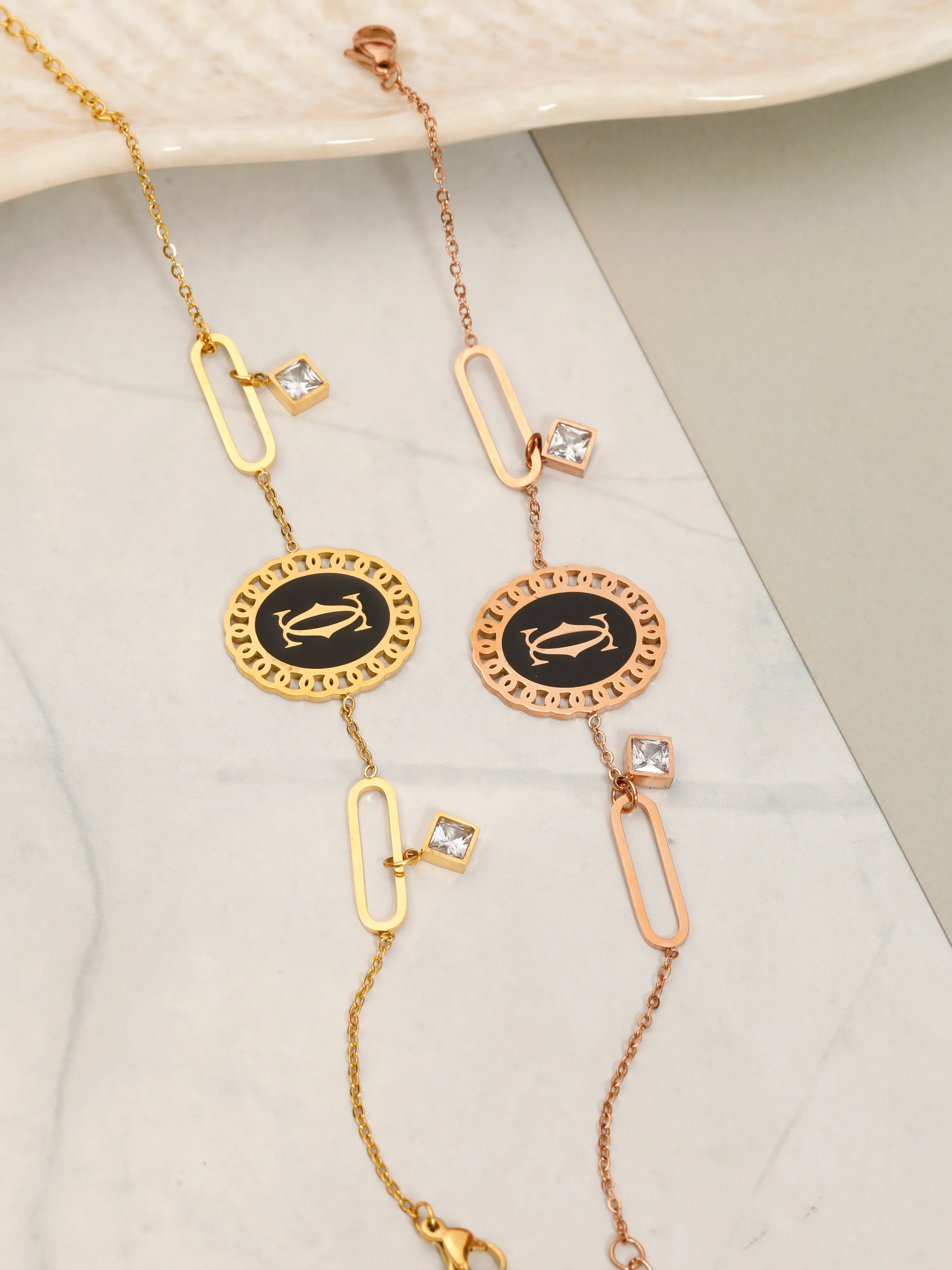 Circle Link/ Rosey Link Bracelets