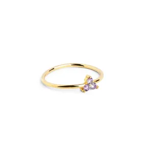 Clover Lavande Gold Ring