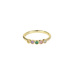 Colored Gemstone Solid Gold Ring