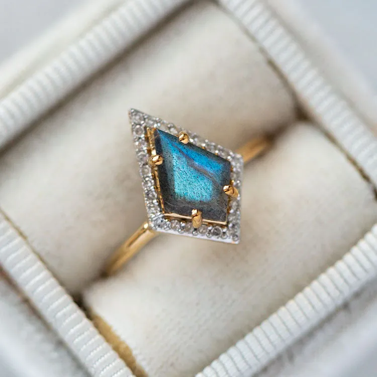 Gemstone & Diamond Kite Ring