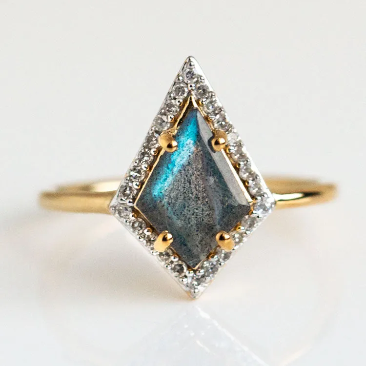 Gemstone & Diamond Kite Ring