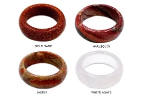 GSR1007 Solid Band Gemstone Rings CHOOSE COLOR BELOW