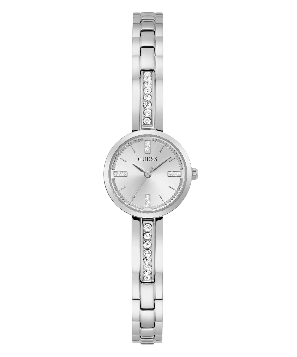 GUESS Ladies Silver Tone Analog Watch