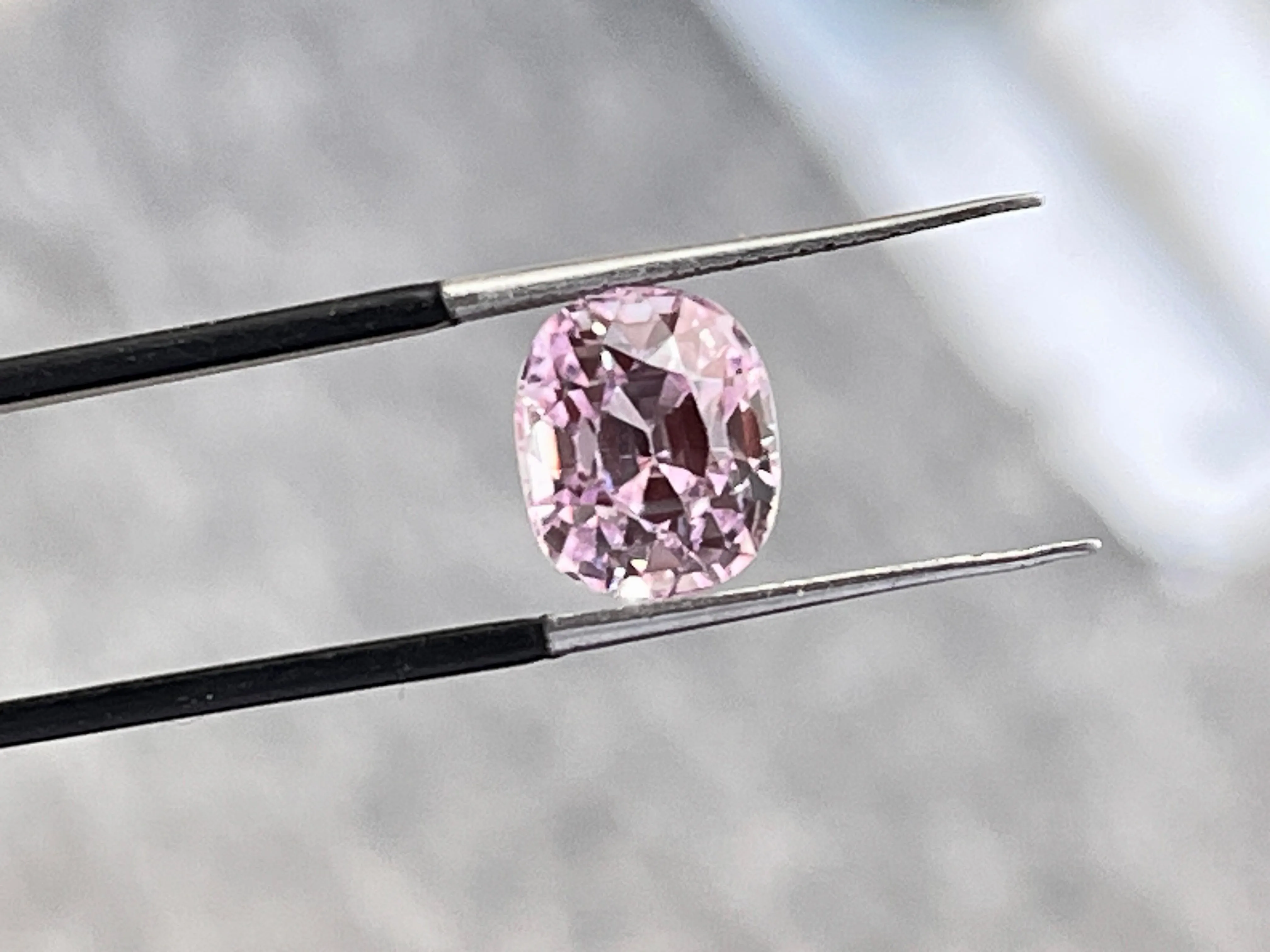 Natural Kunzite Loose Gemstone, Faceted Kunzite Cut Stone, Pink Kunzite for Jewelry, Oval/Cushion Kunzite, Loose Gemstone for Ring Making