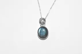 One of a Kind | Handmade Sterling Silver Labradorite Gemstone Necklace