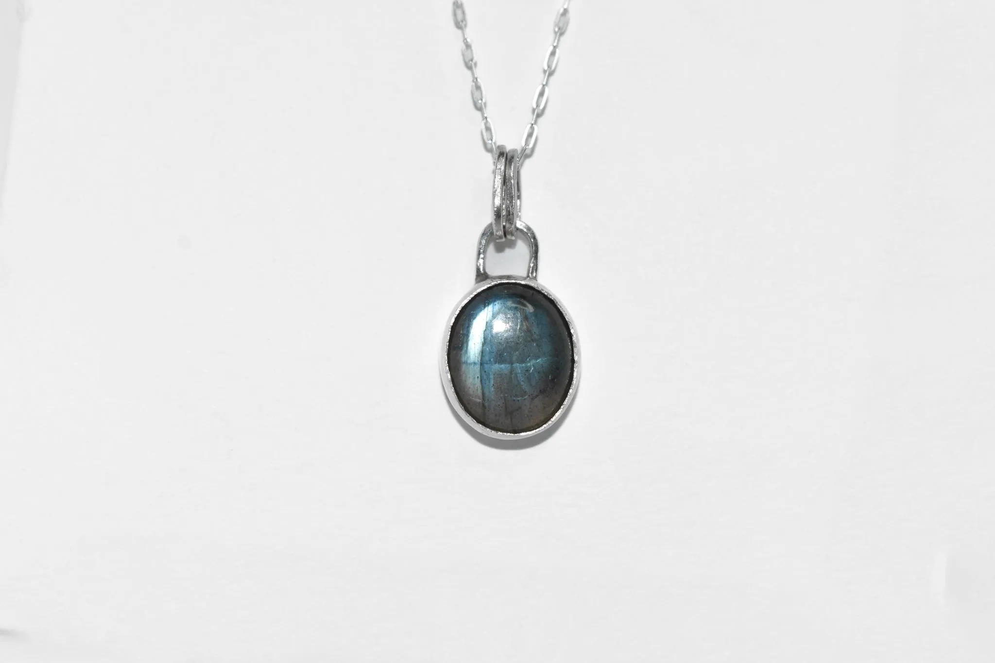 One of a Kind | Handmade Sterling Silver Labradorite Gemstone Necklace