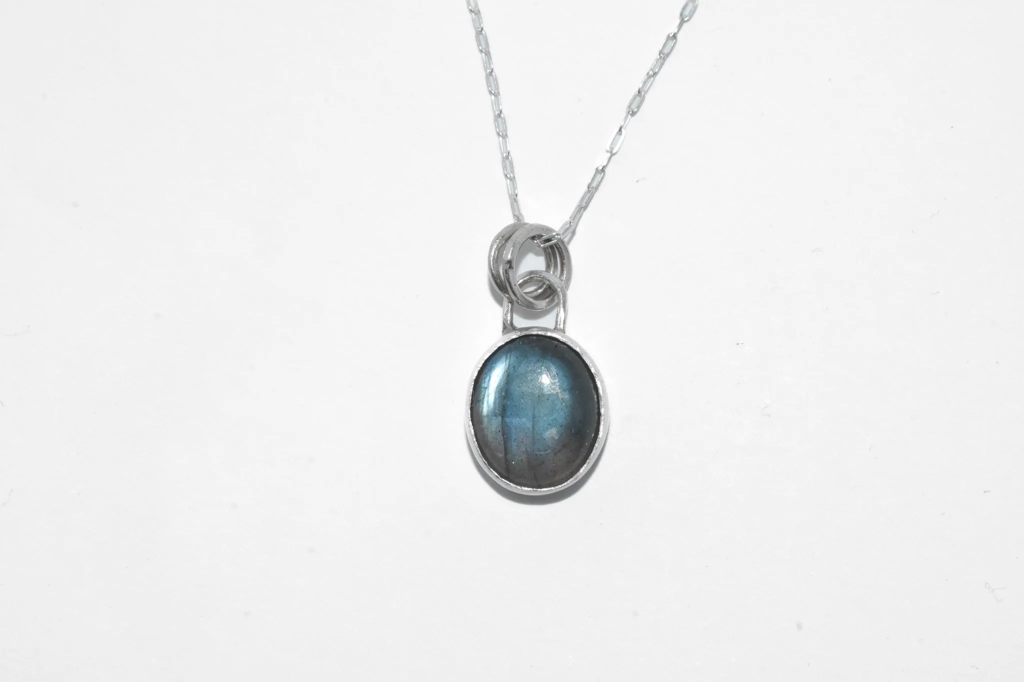 One of a Kind | Handmade Sterling Silver Labradorite Gemstone Necklace